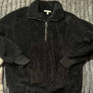 Express Charcoal Fuzzy Pullover